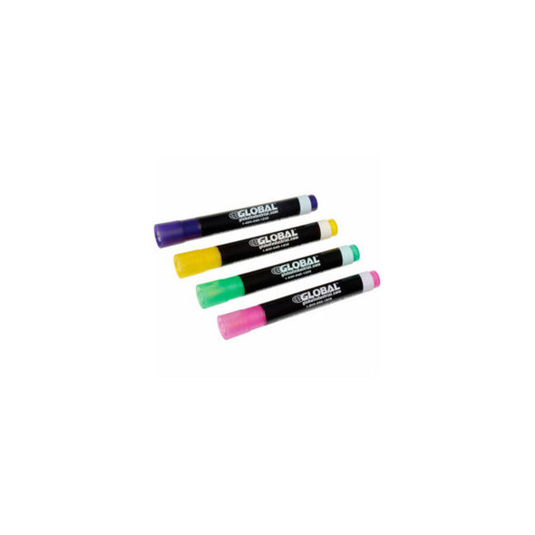 Global Industrial Wet Erase Chalk Markers - Pastels - Pack of 4