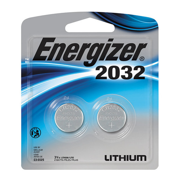 Energizer® 2032 Batteries, 2/Pkg