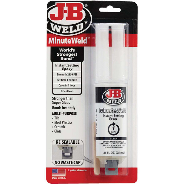 J-B Weld 0.85 Oz. MinuteWeld Epoxy, Syringe 50101