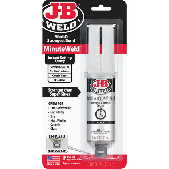 J-B Weld 0.85 Oz. MinuteWeld Epoxy, Syringe 50101
