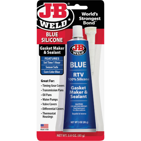 J-B Weld 3 Oz. Blue RTV Silicone Gasket & Sealant 31316