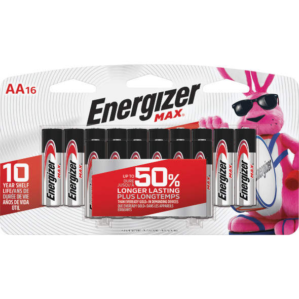 Energizer Max AA Alkaline Battery (16-Pack) E91LP-16
