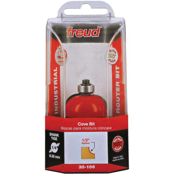 Freud 1/2 In. Radius Cove Router Bit 30-106