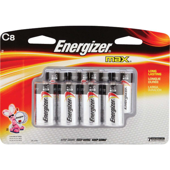 Energizer Max C Alkaline Battery (8-Pack) E93BP-8H