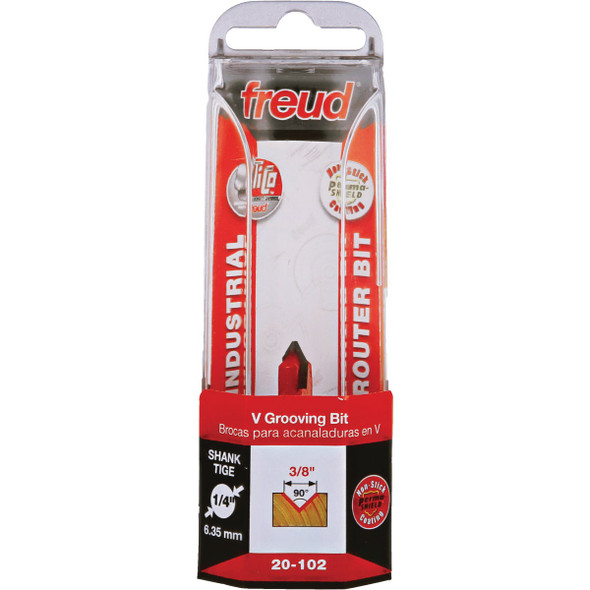 Freud 3/8 In. 90-Degree V-Groove Router Bit 20-102