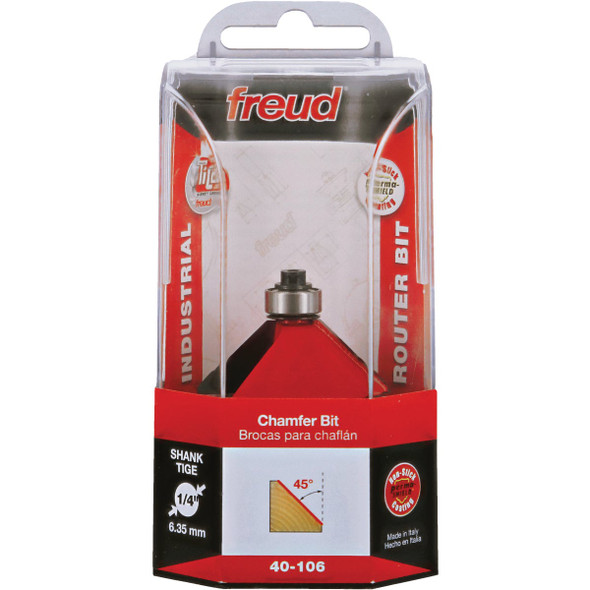 Freud 1-3/4 In. Chamfer Router Bit 40-106