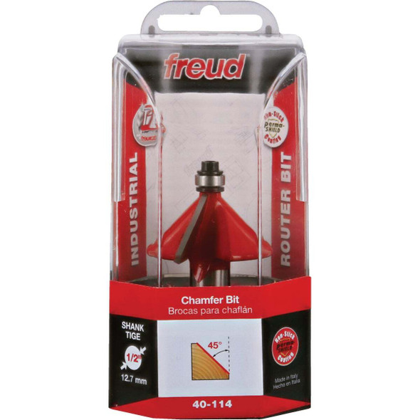 Freud 1-5/8 In. Chamfer Router Bit 40-114
