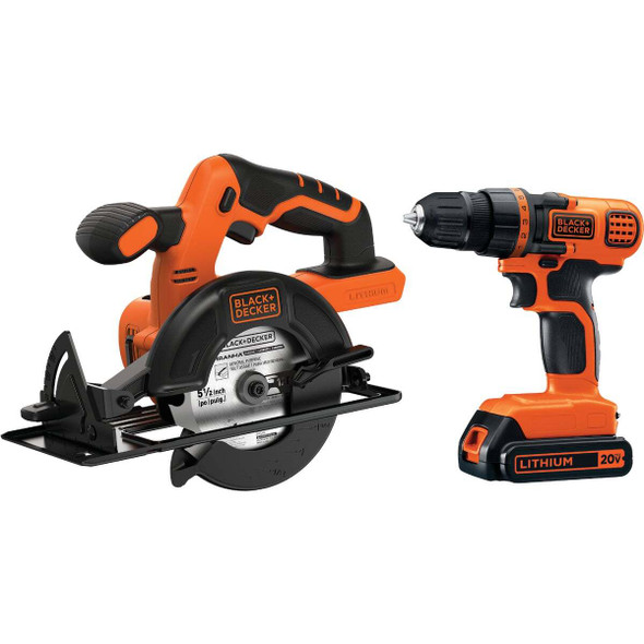 Black & Decker 20v Drill/Circ Saw Kit BD2KITCDDCS