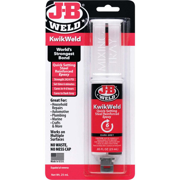J-B Weld 0.85 Oz. KwikWeld Epoxy, Syringe 50176