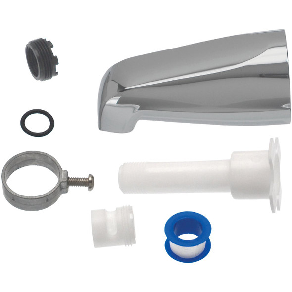 Danco 1/2 In. Slip-Fit Chrome Bathtub Spout 88702 Danco 1/2 In. Slip-Fit Chrome Bathtub Spout 88702