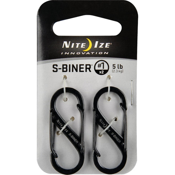 Nite Ize S-Biner Size 1 5 Lb. Capacity S-Clip Key Ring (2-Pack) SB1-2PK-01 702941