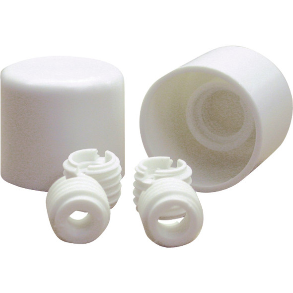 Danco Twister White Plastic Screw-On Toilet Bolt Caps (2-Ct.) 88877