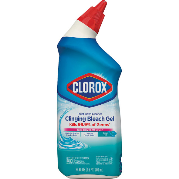 Clorox 24 Oz. Clinging Bleach Gel Toilet Bowl Cleaner 10044600306206