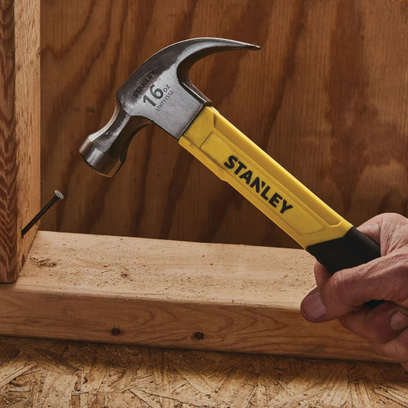 Stanley 16 Oz. Smooth-Face Curved Claw Hammer with Fiberglass Handle STHT51512 358375