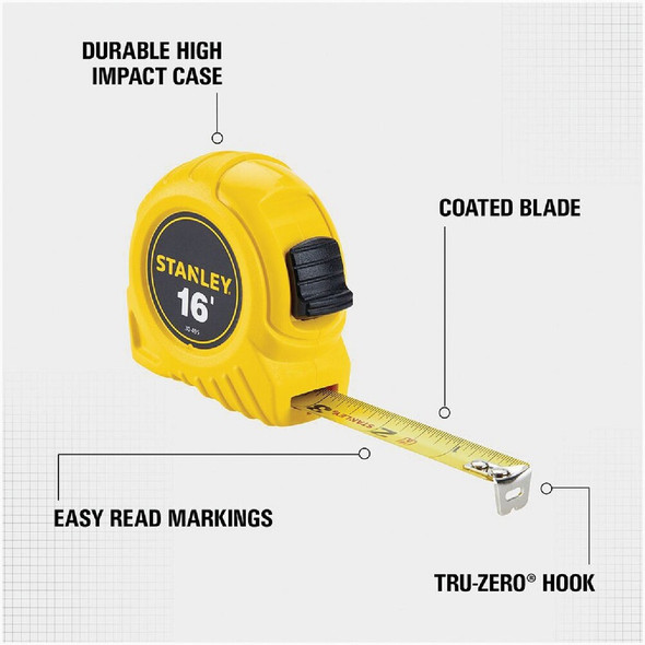 Stanley 16 Ft. Tape Measure 30-495 320293