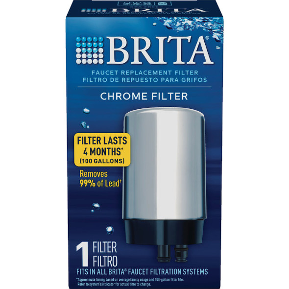 Brita On Tap Chrome Replacement Water Filter Cartridge 36310