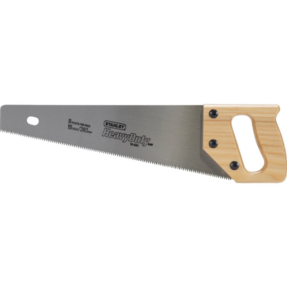 Stanley 15 In. L. Blade 9 PPI Hardwood Handle Hand Saw 15-334
