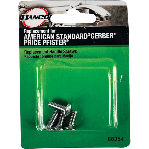 Danco Am Standard, Gerber, Price Pfister Faucet Screw (4-Pack) 88354 447307