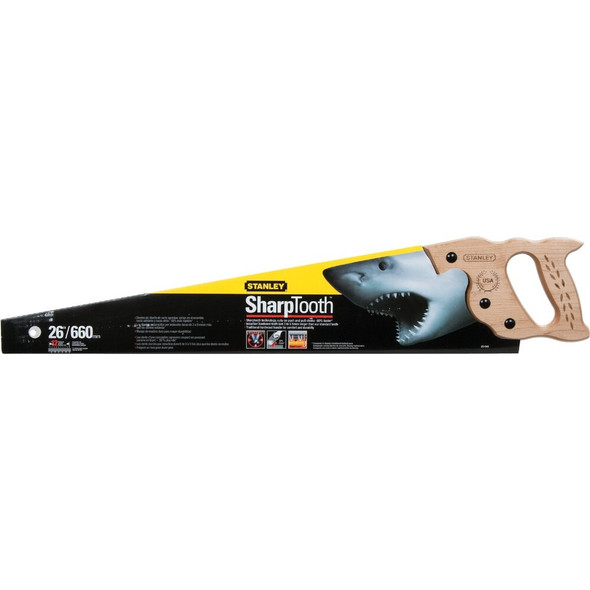 Stanley 26 In. L. Blade 12 PPI Hardwood Handle Hand Saw 20-065 318953
