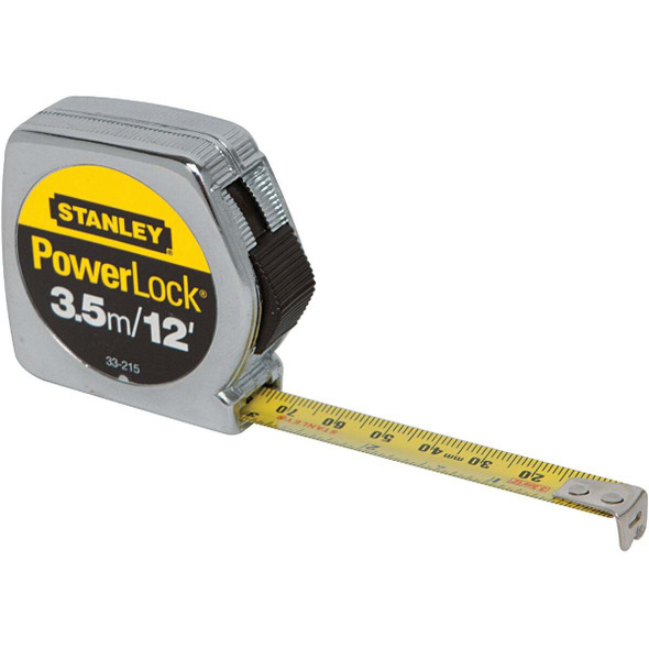 Stanley PowerLock 3.5m/12 Ft. Metric/SAE Tape Measure 33-215