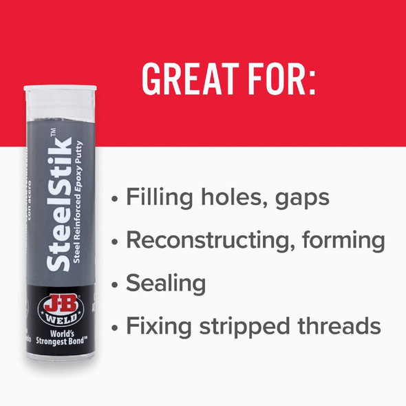 J-B Weld SteelStik 2 Oz. Gray Epoxy Putty 8267 320183