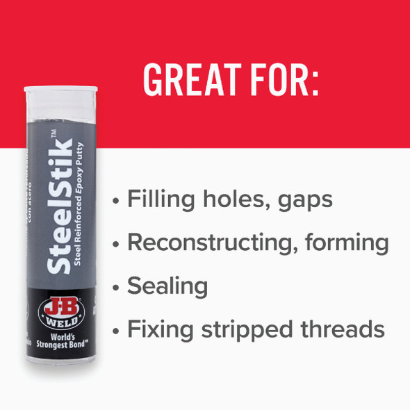 J-B Weld SteelStik 2 Oz. Gray Epoxy Putty 8267 320183