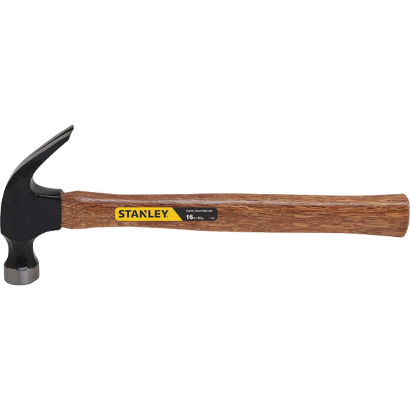Stanley 16 Oz. Smooth-Face Curved Claw Hammer with Hickory Handle 51-616