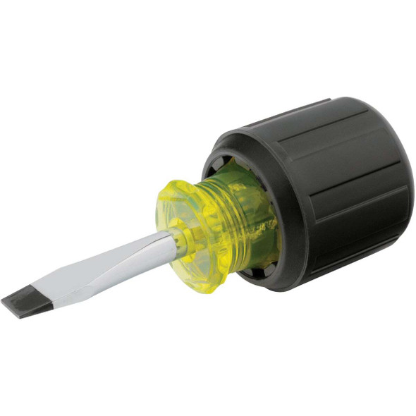 Stanley 1/4 In. x 1-1/2 In. Stubby Vinyl Grip Slotted Screwdriver 66-088