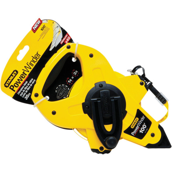 Stanley PowerWinder 100 Ft. Fiberglass Open Reel Tape
