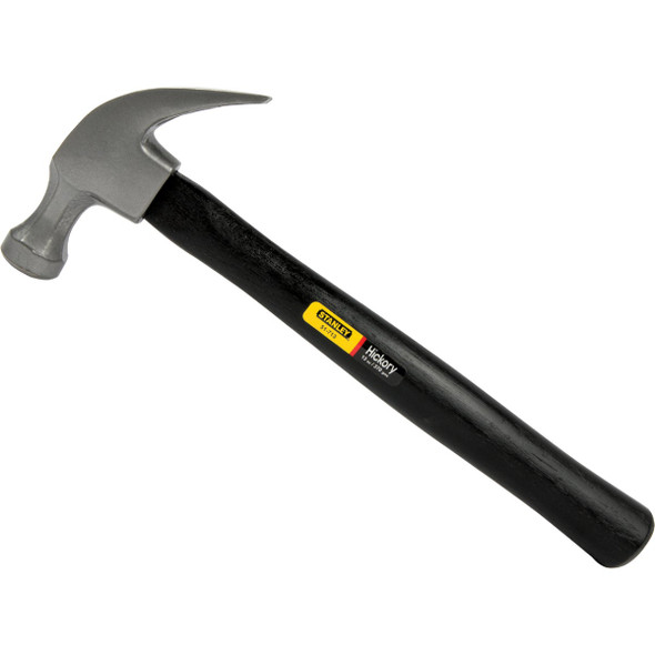 Stanley 13 Oz. Smooth-Face Curved Claw Hammer with Hickory Handle 51-713