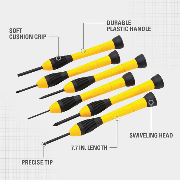 Stanley Precision Screwdriver Set (6-Piece) 66-052 319937