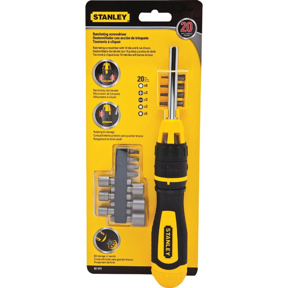Stanley 20-Piece Ratcheting Screwdriver 62-574 302120