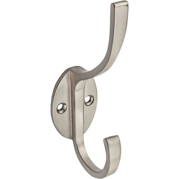 Stanley Home Designs Satin Nickel Modern Coat & Hat Wardrobe Hook N806-824