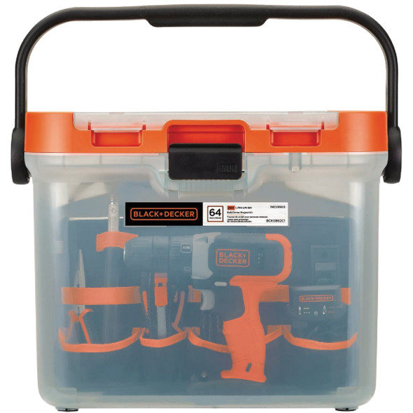 Black & Decker 20V MAX Cordless Drill-Driver & Project Kit (63-Piece) BCKSB62C1 389211