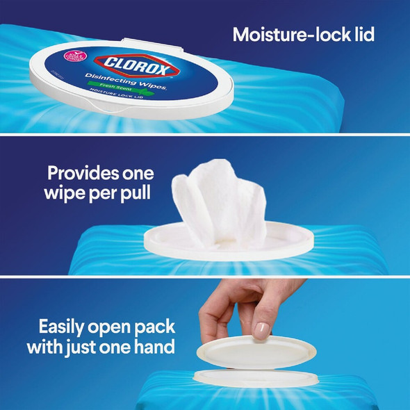 Clorox Crisp Lemon Disinfecting Cleaning Wipes Flexpack (75-Count) 31404 602883