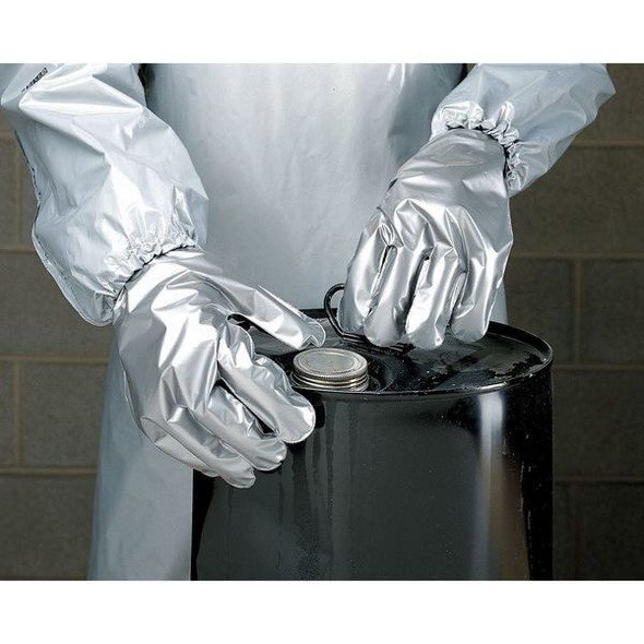 SilverShield - SSG Chemical Resistant Gloves, EVOH, Polyethylene, 16 in L, 2.7 mil, Silver, 10