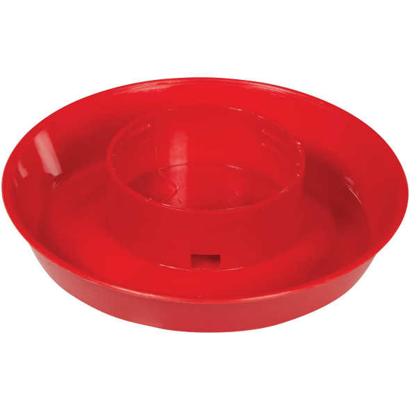 Farm-Tuff 1 Qt. Screw-On Red Polypropylene Poultry Waterer Base MFP-P