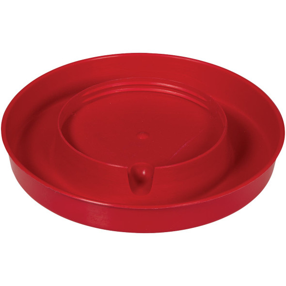 Farm-Tuff 1 Gal. Screw-On Red Polypropylene Poultry Waterer Base TFB92