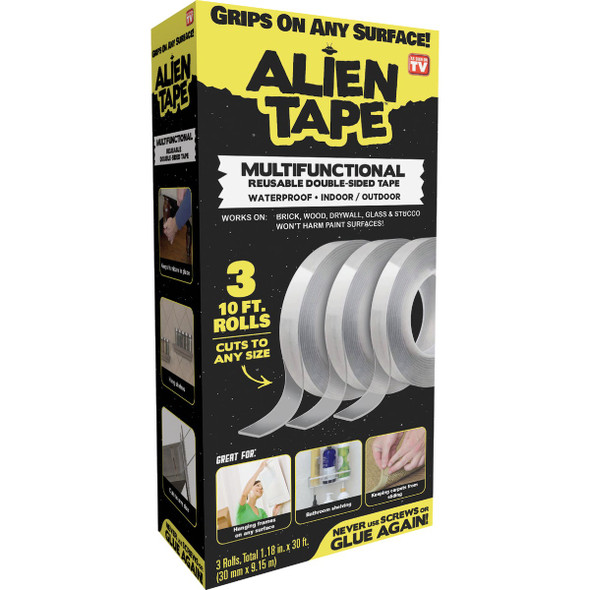 Alien Tape Reusable Double-Sided Transparent Tape (3-Roll) 7087 Alien Tape Reusable Double-Sided Transparent Tape (3-Roll) 7087