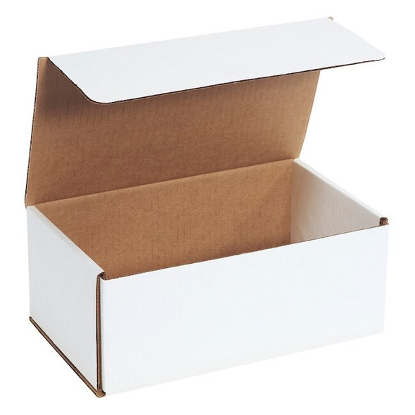 10 in x 6 in x 4 in Inside H, Literature Mailer, White, Corrugate, Single Wall