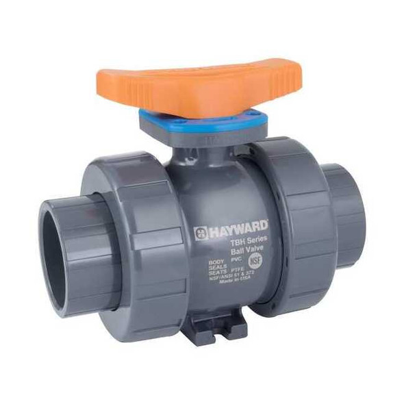 Ball Valve, True Union, 1/2", PVC/FPM, Full Port, S/T