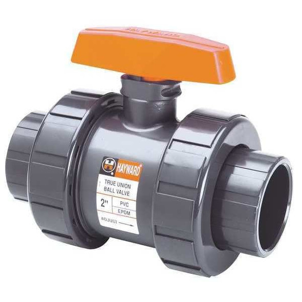 Hayward Flow Control Manual 2-Way Ball Valve,True-Union,PVC TBH1200ASTV0000