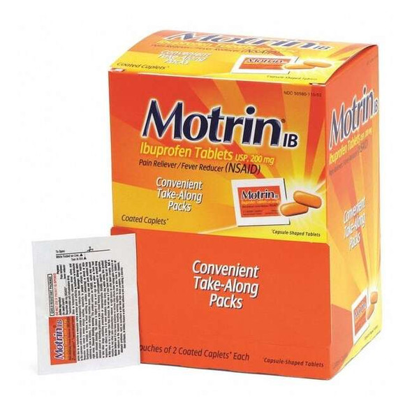 Motrin Pain Relief,Tablet,200mg Size,PK100 40833