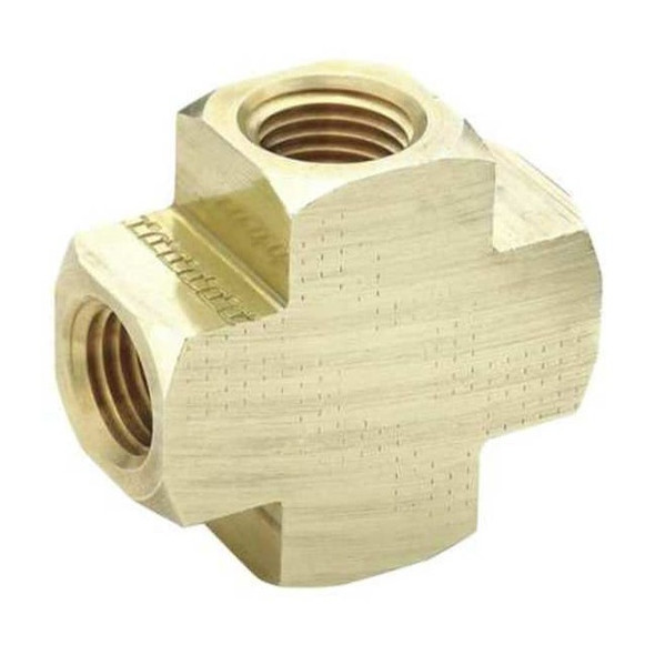 Cross Brass Dryseal Pipe Fitting, 1/4 in Female NPT X 1/4 in Female NPT