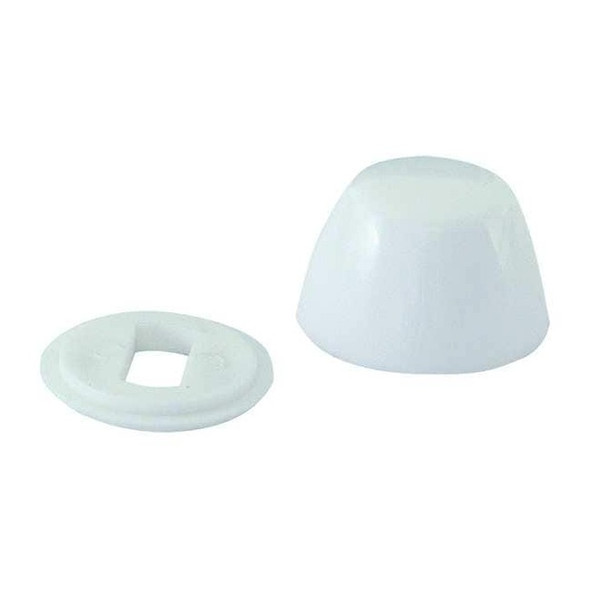 Manufacturer Varies Toilet Bowl Bolt Cap, Plastic, White, PK100 40035