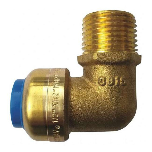 Manufacturer Varies Elbow, 1/2 in x 1/2 in Tube Size, Brass, Brown 75187LF