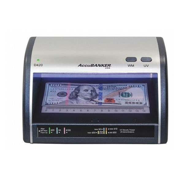 Accubanker UVCounterfeitDetector,Blue/Gray,5-inH LED420