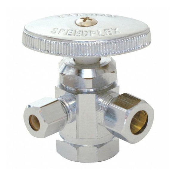 Manufacturer Varies Supply Stop,3-Way,1/2" Inlet,3/8" Outlet 04326LF
