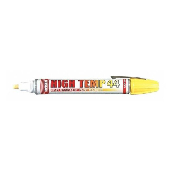 Dykem Industrial Marker, Medium Tip, Yellow Color Family, Paint 44424