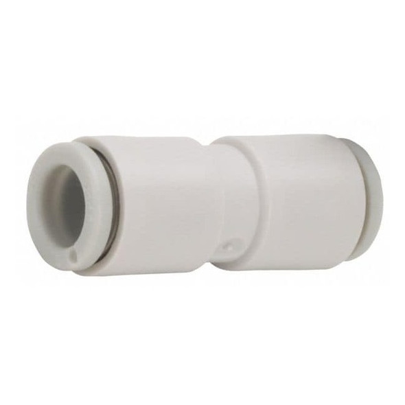Push-Fit Union Fitting, Tube x Tube, 5/32 in Tube OD, Polybutylene Terephthalate